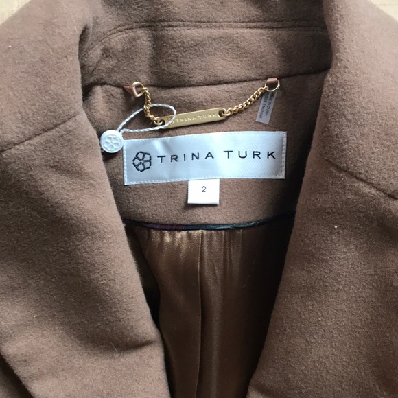trina turk camel coat